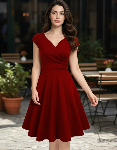 Mycity® Vestido Ajustado De Mujer De Color Liso | MercadoLibre