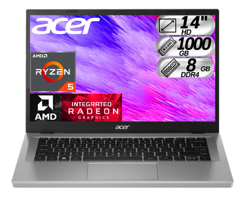 Computador Portatil Acer Amd Ryzen 5 Ram 8gb Ssd 1000gb Gráf