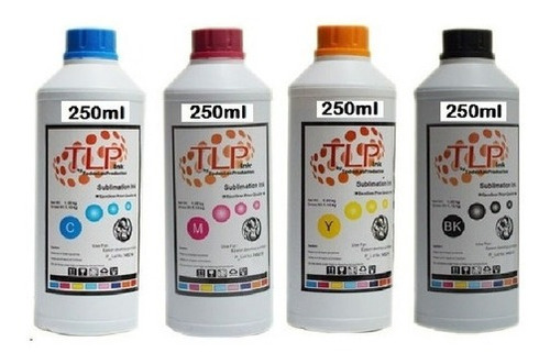 Tinta Para Sublimar Tlp Premium Juego C M Y K 250ml De Cada