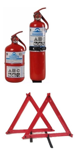 Kit De Seguridad Para Auto Matafuego 1kg + Baliza Triangular