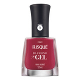 Esmalte Diamond Gel Vinho Bordo Manicure Risque 9,5ml