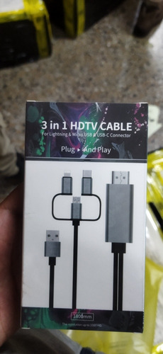 Cable 3-1 Tipo C/micro Usb/ iPhone Celular Al Tv Hdmi Hd1080