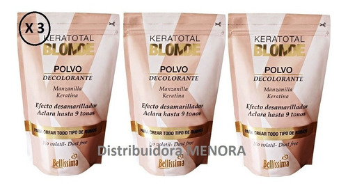 Polvo Decolorante Blonde Bellisima 700 Gr. X 3 Unidades