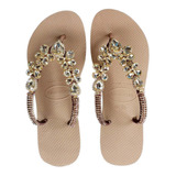 Chinelo Havaianas  Luxo Com Pedrarias Customizado