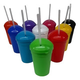 Vasos Sorbetes. C/tapa Bomba Pack X 10 Unid.