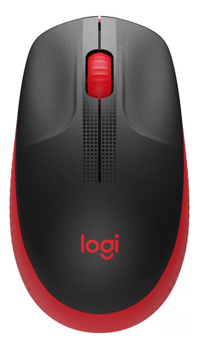 Mouse Wireless Logitech M190 1000dpi Sem Fio Preto  Vermelho