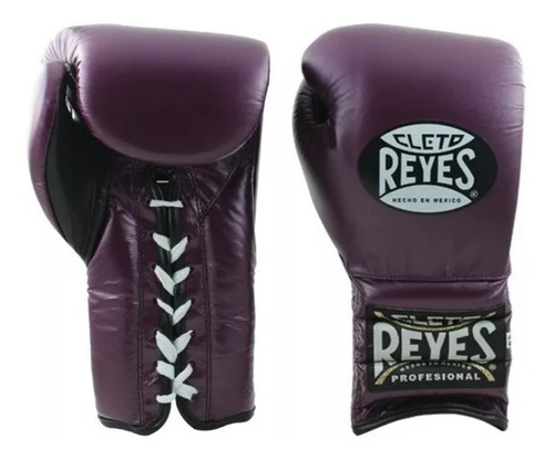 Guantes Cleto Reyes 12 Oz Agujeta Color Morado