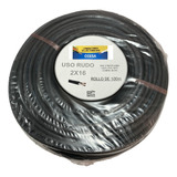 Cable Uso Rudo 2x16 Negro Rollo 100m 100% Cobre