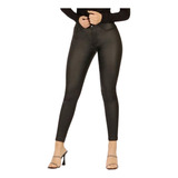 Pantalón Eco Cuero Mujer Elasticados Push Up Skinny