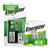 Cargador De Pilas Energizer Maxi + 4 Pilas Recargables Aa