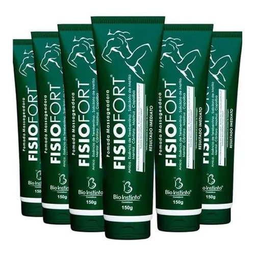 Kit 12 Pomadas Fisiofort Verde Bio Instinto Atacado