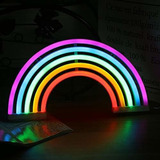 Neon Light Sign Rainbow Led Decoración De La Pared Luz...