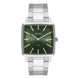 Relógio Orient Masculino Prata Verde E Calendário Gbss1056
