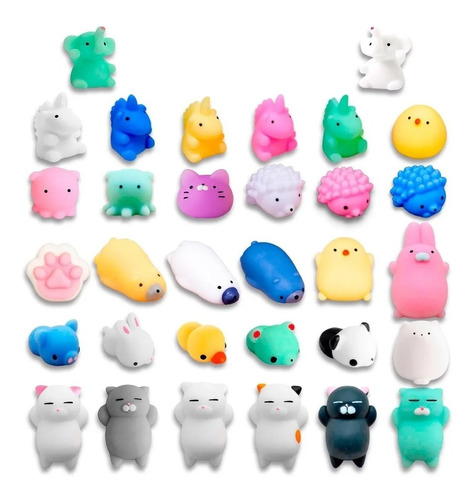 10 Squishy Mini Animalitos Anti Stress Fidget Ansiedad