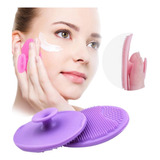 Kit 12 Esponja Limpeza Facial De Silicone Básica Manual