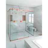 Kit Box Encanto Rosé P/ Banheiro Ideia Glass 200x200cm
