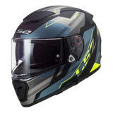 Casco Cerrado Breaker Ls2 Beta Cobalto/amarillo Rider One