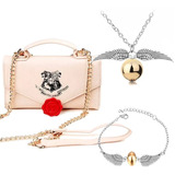 Bolsa Cross Body Harry Potter Collar Pulsera Snitch Paquete