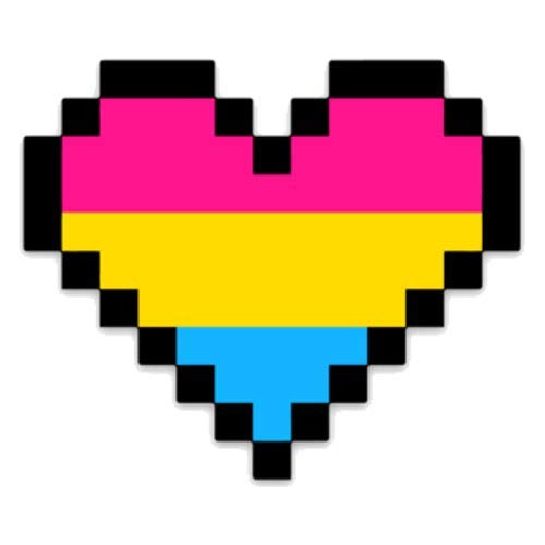 Pansexual Pride Pixel Heart Magnet Car Auto Calcomanía Para