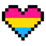 Pansexual Pride Pixel Heart Magnet Car Auto Calcomanía Para