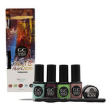 Gel Gc Nails De 1 Paso Belcolor, 6 Colecciones De Arte Dif.