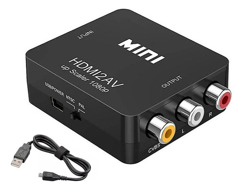 Adaptador Convertidor Hdmi A Rca Av Audio Video Conversor Tv