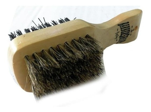 Cepillo Barbershop Doble Cerda Mixta Para Barba En Madera