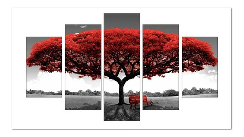 Cuadro Decorativo Árbol Rojo Para Sala, Alcoba 125cm X 70cm