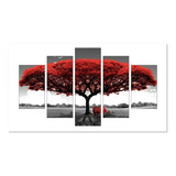 Cuadro Decorativo Árbol Rojo Para Sala, Alcoba 125cm X 70cm