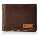 Columbia Men's Wallet, With Rfid Protection, Brown