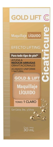 Maquillaje Líquido Cicatricure Gold Lift Tono 1 Claro 30ml
