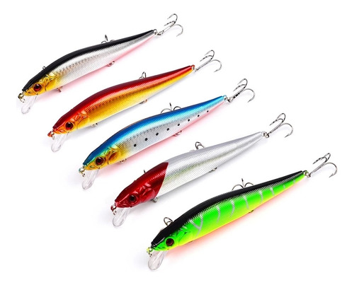 Señuelo Minnow Para Trolling 14cm Y 23 Gramos Triple Anzuelo