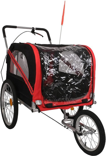 Carrito Remolque Para Mascotas P/bici 2 En 1 Perros Grandes