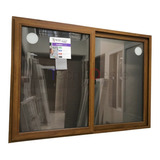 Ventana Nexo Dvh Pvc Símil Madera 150x110 + Mosquitero