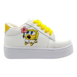 Tenis Bordado De Bob Esponja Bebe, Para Toda La Familia