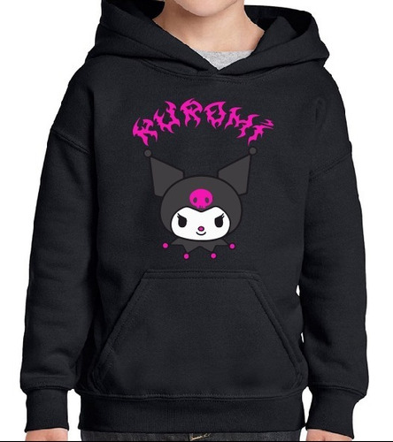 Buzo Canguro Hoodie- Kuromi Gotico - Frisa Liviana