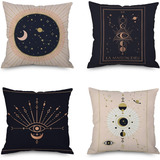 Venus*l - Juego De 4 Fundas De Almohada Para Mandala De Sol 