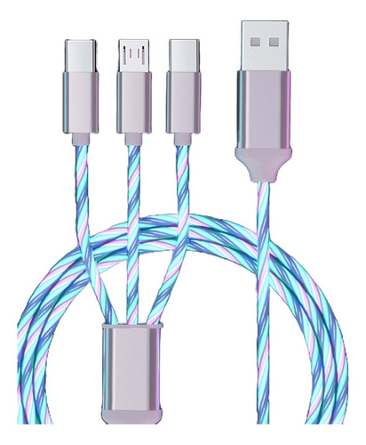 Cable Iluminado Compatible Con iPhone - Tipo C - Microusb