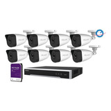 Kit 8 Cámaras Ip 4 Mpx Hilook Nvr 16 Ch Ip 1tb