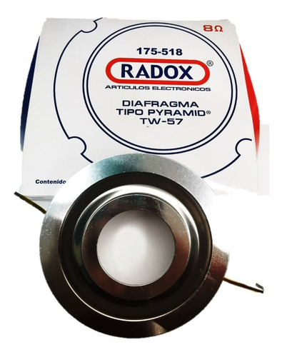 Diafragma Repuesto Radox 175-518 Para Tweeter Bala Grande 3 