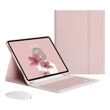 Funda Con Teclado Y Mouse Para iPad 9th 8th 7th 10.2 Pulgada