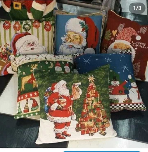 Capas De Almofadas De Natal Gobelem 3 Unidades 