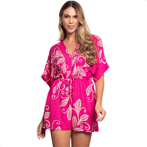 Vestido Macaquinho Estampado Moda Feminina