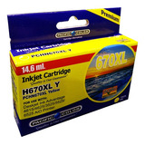 Cartucho De Tinta Alternativo Hp 670xl Yellow