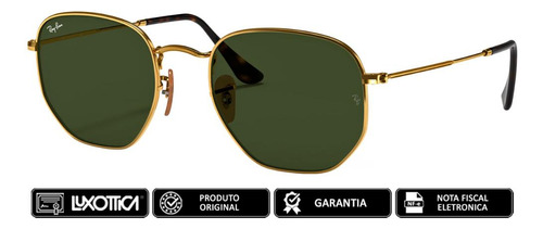 Oculos Ray Ban Hexagonal Lente G-15 Original Com Nota Fiscal