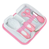 Kit Higiene Bebê 5 Peças Mais Necessaire Pimpolho Cor Rosa