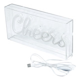 Cheers Neon Sign Usb Led Sign Desk Lightbox Cheers Neon Bar