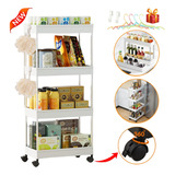 Carrito Organizador De 4 Niveles Para Cocina/baño Ruedas 360