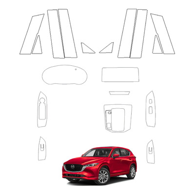 Kit Ppf Interior + Postes Puertas Mazda Cx-5 2024 2025 2026 Transparente
