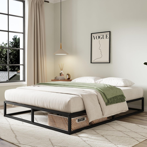 Novilla Marco De Cama Queen Con Plataforma De Metal, Base De